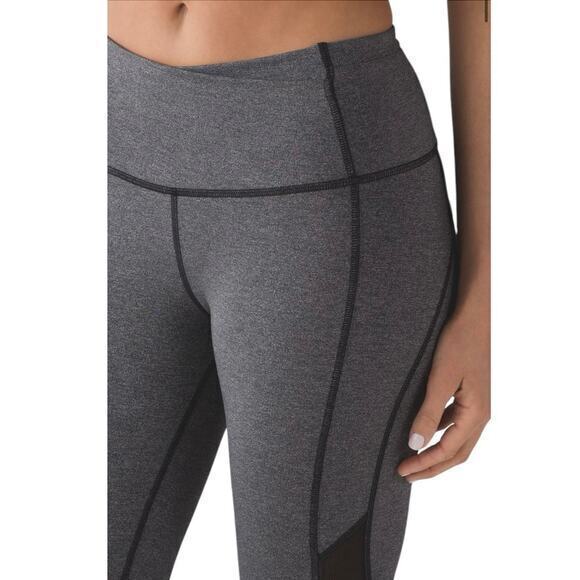 Lululemon Gear Up Crop (17") Heathered Black + Solid Black Leggings - Picture 6 of 13